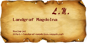Landgraf Magdolna névjegykártya